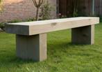Banc de jardin design en bois massif (Artisanal)