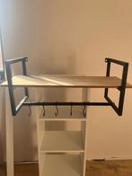 Wandkapstok industrieel hout, Huis en Inrichting, Woonaccessoires | Kapstokken, Ophalen, Zo goed als nieuw, Hout, Wandkapstok