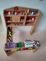 Houten winkeltje met toebehoren, Kinderen en Baby's, Ophalen, Zo goed als nieuw