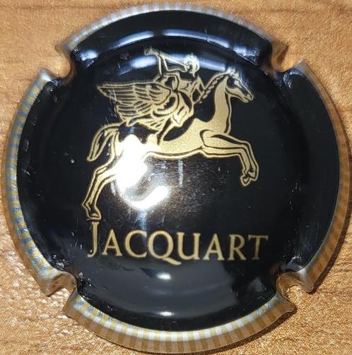 Champagnecapsule JACQUART zwart & goud nr 20, Verzamelen, Wijnen, Nieuw, Champagne, Frankrijk, Ophalen of Verzenden