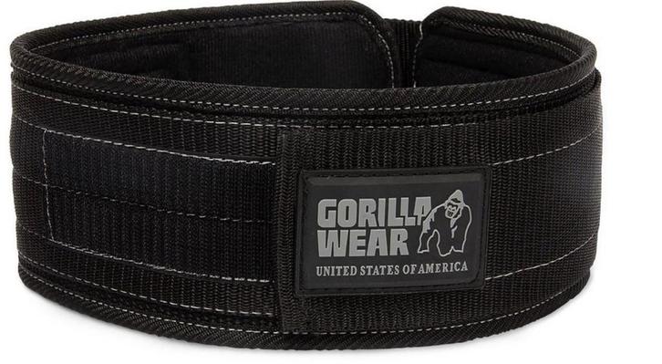 Gorilla Wear 4 inch Nylon Belt - Lifting Belt - S/M - Zwart, Sport en Fitness, Fitnessmaterialen, Zo goed als nieuw, Ophalen
