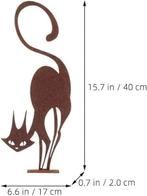 Rusty cat | Décoration de jardin | LIVRAISON GRATUITE, Jardin & Terrasse, Statues de jardin, Neuf, -, Animal, Métal