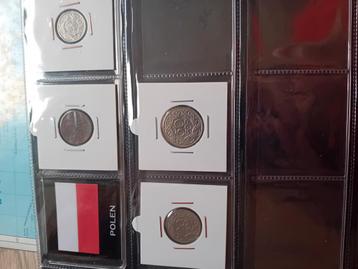 Mooie oude en recente circulatiemunten polen in album. beschikbaar voor biedingen