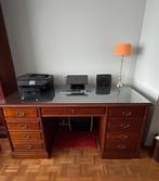 Klassiek houten bureau + bijhorende bureaustoel, Verzenden, Zo goed als nieuw, Bureau