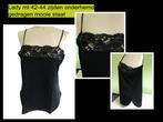 Lady mt 42-44 zijden onderhemd, Lady, Ophalen of Verzenden, Zwart, Hemd