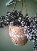 Unieke hangmand style boho stijl hanging basket naturel, Ophalen of Verzenden, Nieuw, Rond, Mand