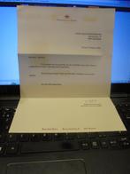 bedanking tgv verjaardag koning 1992, Collections, Enlèvement ou Envoi, Comme neuf, Carte, Photo ou Gravure