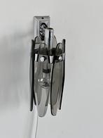 Lampe de chevet applique vintage années 60 70 verre fumé, Ophalen