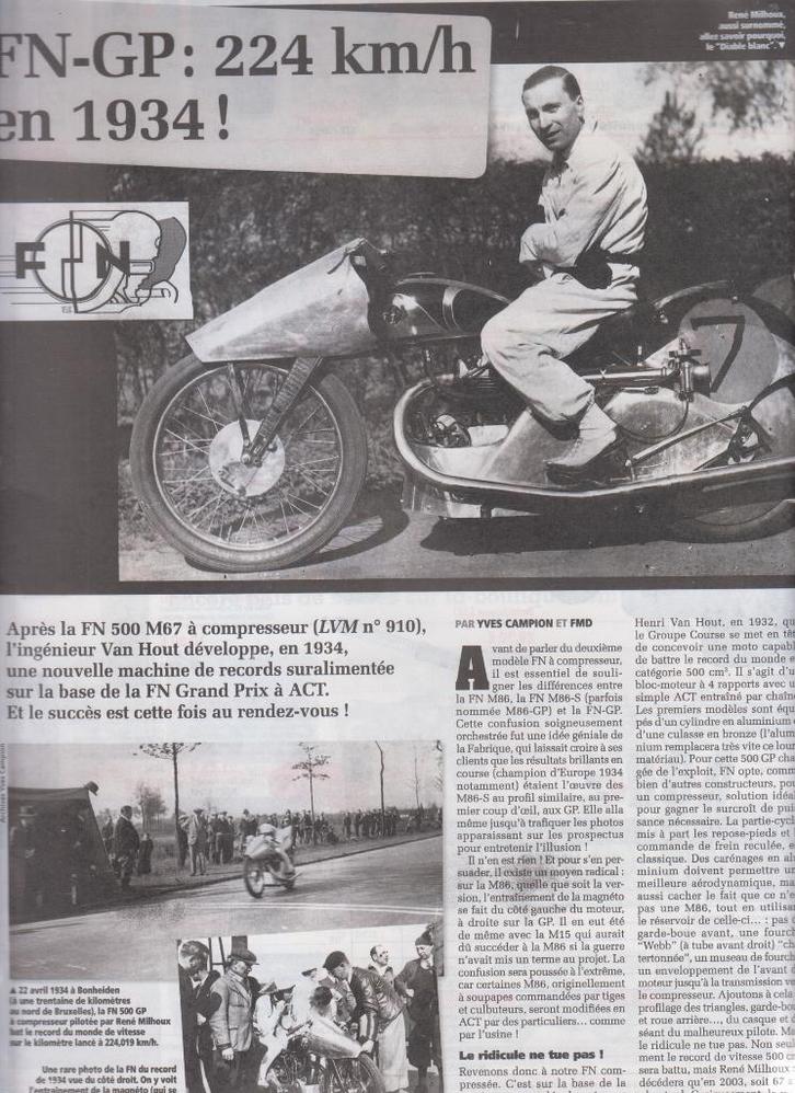 1934 Moto FN Grand Prix à compresseur compétition collection, Boeken, Motoren, Gelezen, Verzenden