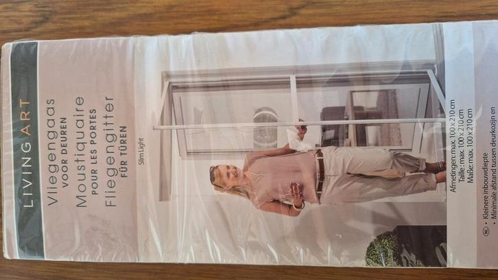 Zelfbouw paket vliegengaas voor deuren max 100 x 210 cm, Doe-het-zelf en Bouw, Deuren en Vliegenramen, Nieuw, Hordeur, 200 tot 215 cm