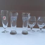 5 vintage glazen: Pale Ale, Tuborg, Hoegaarden., Verzamelen, Ophalen of Verzenden, Gebruikt, Bierglas