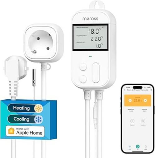 Aangesloten thermostaatstopcontact | Nieuw, Doe-het-zelf en Bouw, Thermostaten, Nieuw, Ophalen of Verzenden