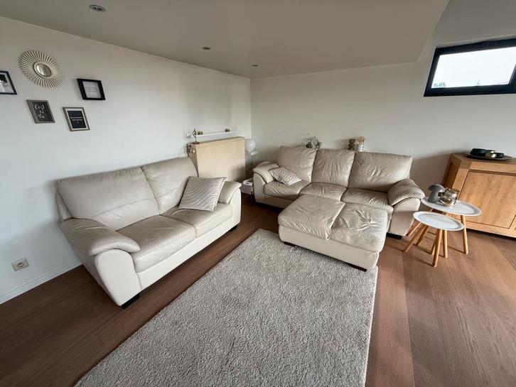 Volledig lederen salon (in zeer goede staat), Huis en Inrichting, Zetels | Complete zithoeken, Gebruikt, Leer, Ophalen