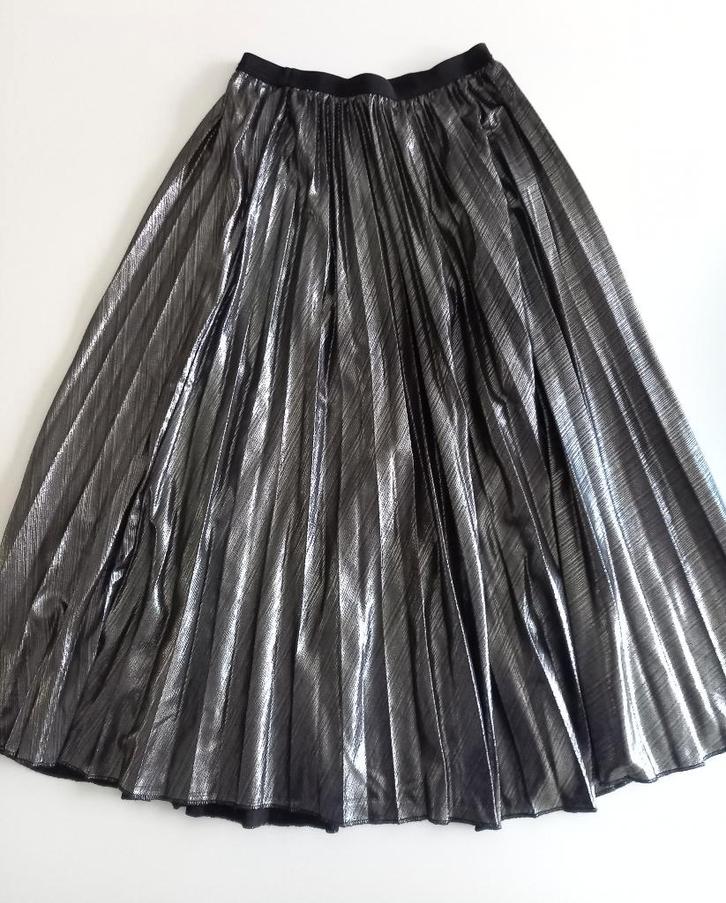 NIEUW! ZILVER PLISSE ROK, Vêtements | Femmes, Jupes, Neuf, Sous le genou, Enlèvement ou Envoi