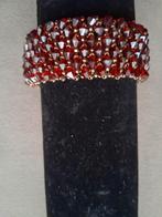Rode armband met swarovski steentjes, Bijoux, Sacs & Beauté, Bracelets, Enlèvement ou Envoi