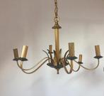 Lustre ancien en bronze 6 branches/bougies comme neuf., Huis en Inrichting, Lampen | Kroonluchters, Ophalen