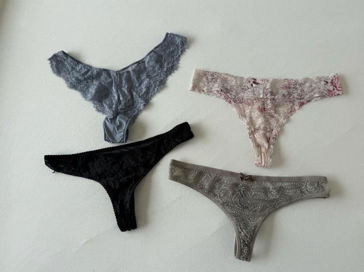 Diverse Slipjes & Strings – Maat S & M – Kant, Lycra, Katoen, Kleding | Dames, Ondergoed en Lingerie, String, Verzenden