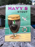 Reclamebord NAVY’S Stout bier uit 1957, Verzamelen, Ophalen of Verzenden, Gebruikt, Reclamebord