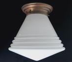 GISO (Gispen) plafondlamp  - plafonniere | zgan, Ophalen of Verzenden, Zo goed als nieuw, Glas, Design
