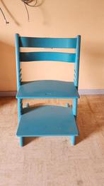 Stokke Tripp Trapp meegroeistoel blauw, Ophalen, Gebruikt, Meegroeistoel