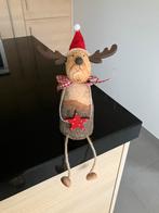 Kerst eland in hout met wiebel beentjes, Ophalen of Verzenden, Nieuw
