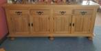 Meuble buffet en chêne sain 4portes 4 tiroirs L232 P52.5 H98, Maison & Meubles, Avec tiroir(s), 200 cm ou plus, Moins de 100 cm