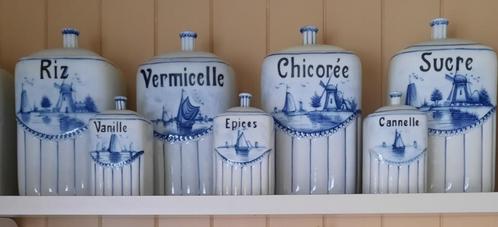 Lot de pots a épice Delft porcelaine, Antiquités & Art, Antiquités | Céramique & Poterie, Enlèvement ou Envoi