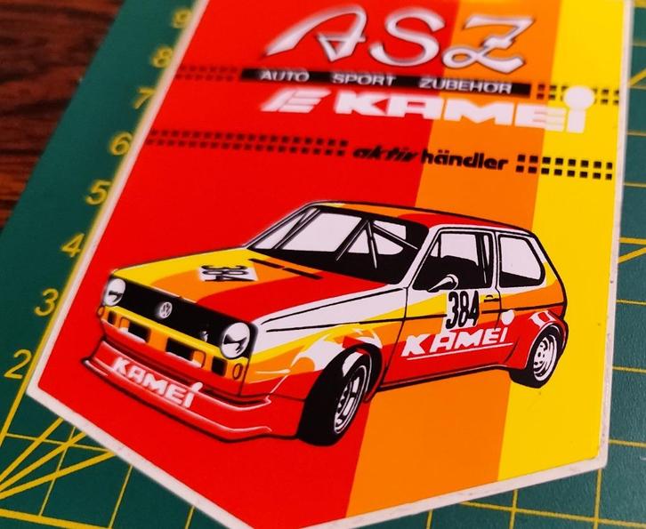 Sticker VW Volkswagen Golf 1 ASZ Kamei Tuning (Zeldzaam), Verzamelen, Stickers, Ophalen of Verzenden