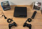 PlayStation 3 Slim 120GB, Gebruikt, Met 2 controllers, Ophalen of Verzenden, 120 GB
