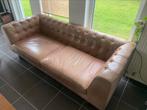 Cognac annilline leder zetel, Huis en Inrichting, Ophalen, Gebruikt, Driepersoons, 75 tot 100 cm