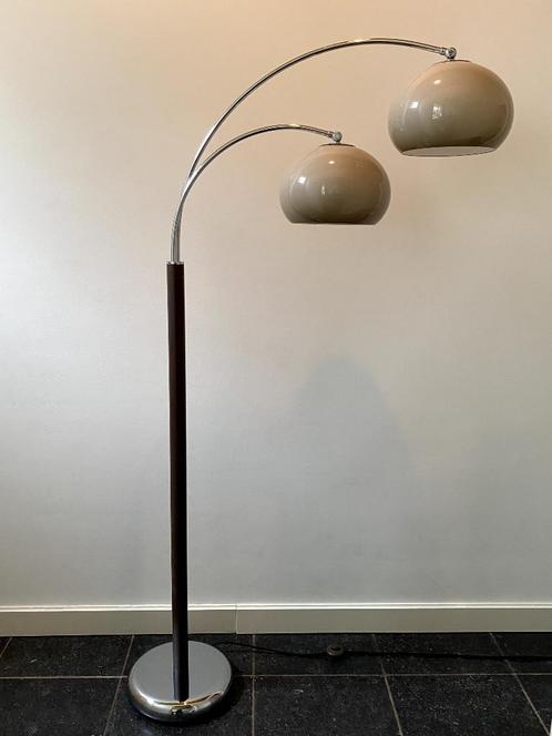 Vintage Dijkstra dubbele boog mushroom vloerlamp jaren 70, Huis en Inrichting, Lampen | Vloerlampen, Zo goed als nieuw, 150 tot 200 cm