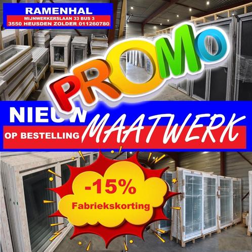 Maatwerk pvc deuren, ramen, schuiframen 15% Fabriekskorting, Bricolage & Construction, Châssis & Portes coulissantes, Neuf, Baie vitrée coulissante