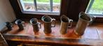 Set antieke tinnen maatbekers (6 stuks), Ophalen