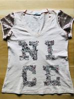 Zalmkleurige T-shirt korte mouw van Liu Jo Jeans, Comme neuf, Manches courtes, Taille 36 (S), Rose