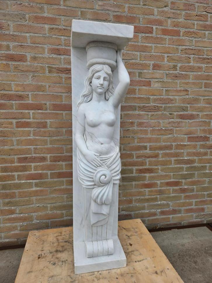 CARRARA MARMER BEELD/ZUIL BV VAL SAINT LAMBERT OP TE PLAATS!, Antiek en Kunst, Kunst | Beelden en Houtsnijwerken, Ophalen of Verzenden