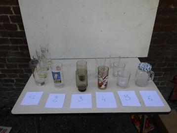 Glazen - Glas - tassen - tas - schoteltjes - schoteltje beschikbaar voor biedingen