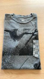 Grijze T-shirt QuickSilver, maat medium, in goede staat, Kleding | Heren, T-shirts, Gedragen, Grijs, Maat 48/50 (M), Ophalen of Verzenden