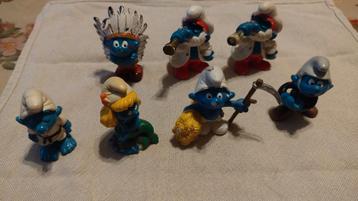 Vintage smurfen lot 7 stuks 1981 doos 8 beschikbaar voor biedingen