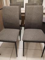 4 grijze eetkamer stoelen, Enlèvement, Utilisé