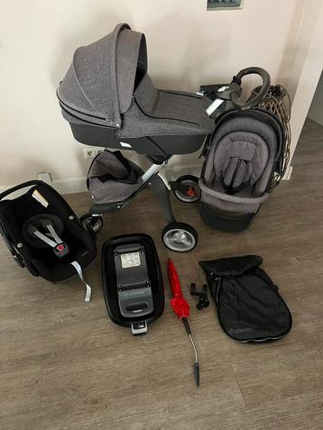 Stokke xplory v4 kinderwagen met maxi cosi set