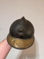 Wo1 Franse infanterie helm met herdenkingsplaat, Verzamelen, Ophalen of Verzenden