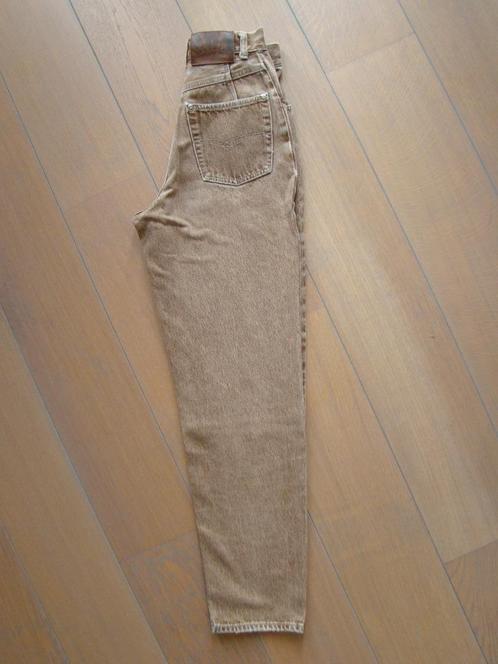 Follow Me - Broek jeans, maat 38 , hoge taille , bruin, Kleding | Dames, Broeken en Pantalons, Gedragen, Maat 38/40 (M), Bruin