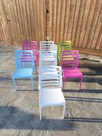 Set van 7 stapelbare stoelen, Ophalen, Zo goed als nieuw
