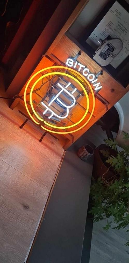 Neon Bitcoin (glas), Verzamelen, Merken en Reclamevoorwerpen, Nieuw, Ophalen of Verzenden