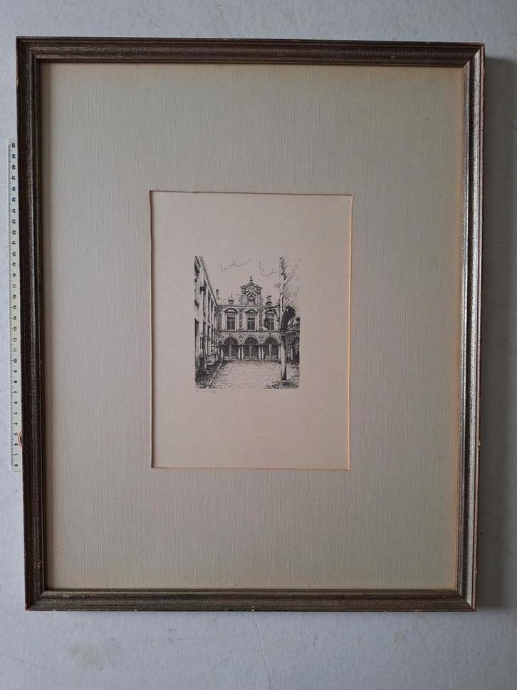 prent Hotel Delbeke Keizerstraat Wim Van Kuyck 1984, Antiek en Kunst, Kunst | Etsen en Gravures, Ophalen