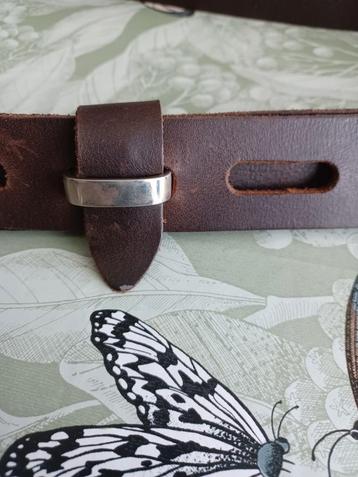 Ceinture en cuir pour femme M&M design 100 cm, Cuir véritable, 90 à 100 cm, Comme neuf, Brun