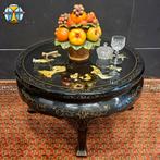 Vintage chinese salontafel / oosterse tafel (dia:75cm), Antiek en Kunst, Ophalen of Verzenden
