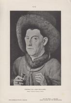 ANONIEM - Portret van een man met een anjer , Nieuw, Voor 1940, Prent, Verzenden
