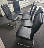 Gratis 6 stoelen, Ophalen, Gebruikt, Zwart, Leer