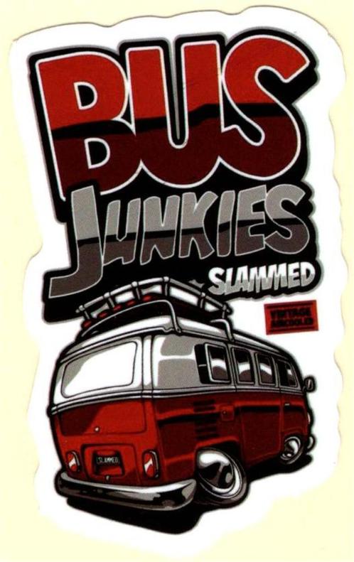 Volkswagen Bus Junkies sticker #9, Auto diversen, Autostickers, Verzenden